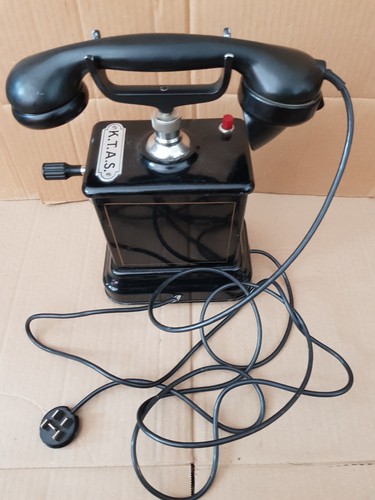 Antikes ktas kurbeltelefon - antikes,