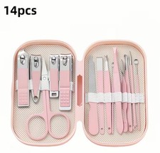14pcs Pink Manicure Pedicure