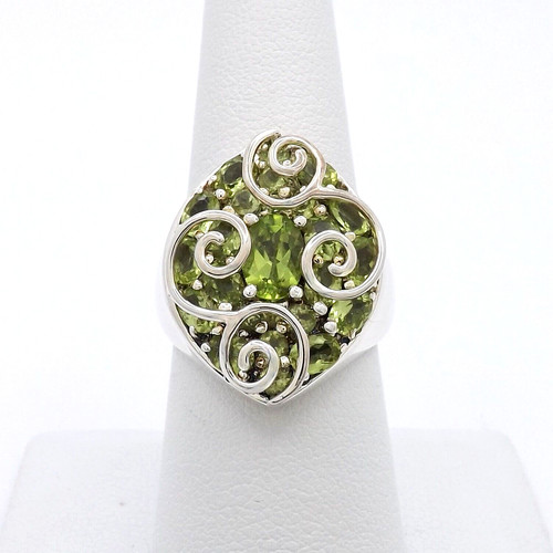 Sterling silber peridot roll - sterling,