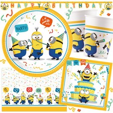 MINIONS RISE OF GRU - Geschirr Deko Mitgebsel Kindergeburtstag Kinder Party Set