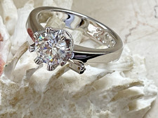 PIERRE LANG  Brosche rhodiniert  mit  Zirkonia