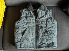 H&M ärmellose Jacke Weste Gr. 128 dunkelblau Jeansstoff innen Fleece