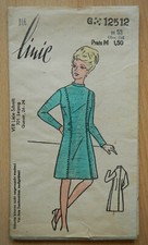 Original 60er Jahre DDR Die Linie Kleid Schnittmuster G-12512 Retro Nähen