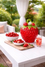 Vorratsdose Erdbeere Rot Grün