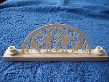 Miniatur Weihnachtsbogen Lichterbogen Schwibbogen aus Holz Kerzenhalter