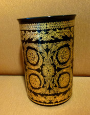 Rosenthal Versace Gold Baroque Vase schwarz-gold -18,5 cm