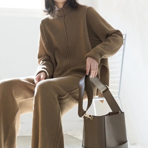 Damen pullover strickhose set - pullover,