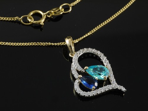 585 goldkette mit - mit, herz