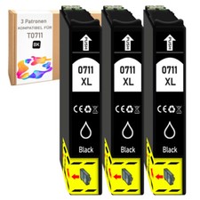 3x Druckerpatronen Schwarz für Epson Stylus S20 S21 SX100