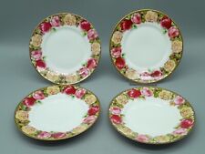 Beyer & Bock Tausendschön Rosen 4 kleine Teller 16 cm 1930/40 Porzellan sehr gut