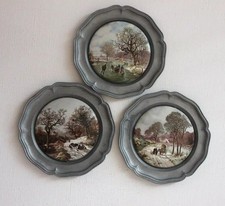 3 Wandbilder Untersetzer Zinn