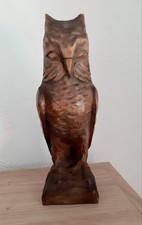 Eule Holz handgeschnitzt 20 cm groß