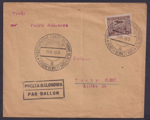 Polen ballonpost gordon - ballonpost, "gordon