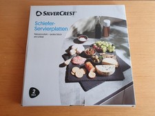 Schiefer Servierplatten 2 Stück 33,5 cm x 33,5 cm Jedes Stück ein Unikat