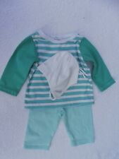 Puppenkleidung 3tlg. Leggings, Langarm-Shirt  und Mütze Puppengröße ca. 50-55cm