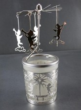 Glas Karussell Windlicht Angel
