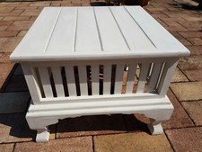 Couchtisch weiß antik finish shabby Landhaus massivholz Tisch retro