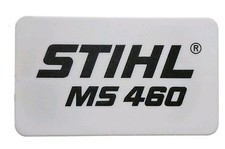 Typenschild für Motorsäge