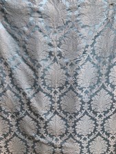 Brokatvorhang, Gardine,alt, blau