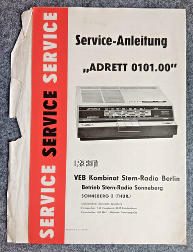 Adrett 0101 rft - 0101.00, service