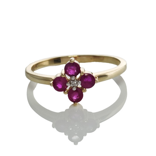 Rubin diamant ring - 9,