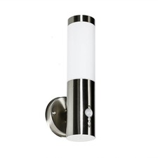 Außenlampe Wand Bewegungsmelder Hof IP44 Edelstahl E27 Wandleuchte B-Ware