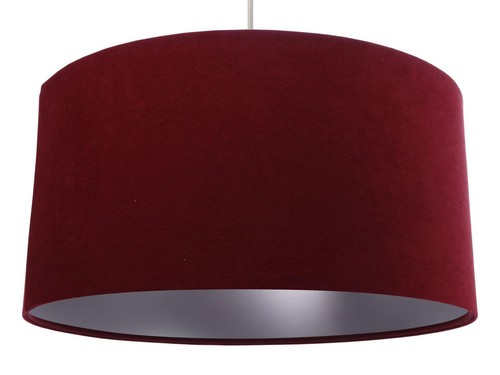 Pendelleuchte bordeaux silber - bordeaux,