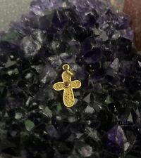 ❤ Gold Kreuz Anhänger mit Rubin  750 /18K ca.25mm ❤