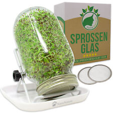 NanaNatura Sprossenglas Keimglas Set - Perfekt zum Sprossen ziehen zuhause