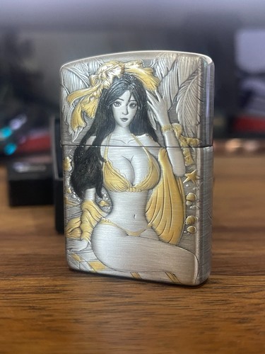 Zippo custom gold leaf double - leaf,