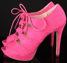 Pink 38 High Heels Pumps Party Schuhe Sandalette Catwalk Damen Plateau Peeptoe