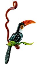 Hängevogel Glasvogel zum hängen Glas Tuakan auf Ast Fensterdekoration