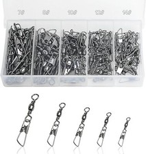 200 x Tönnchenwirbel mit Karabiner Angelwirbel Power Wirbel Karabiner Behr Duo