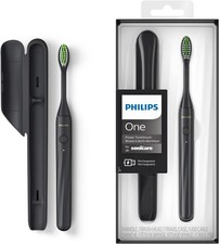 Philips One elektrische Zahnbürste mit USB-Ladung, Mattschwarz (HY1200/26)