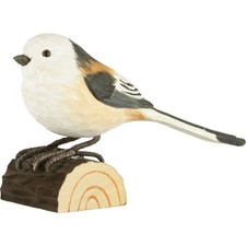 Wildlife Garden WG420 DecoBird - Schwanzmeise - Handgeschnitzter Vogel aus Holz