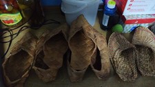 Russische Schuhe, Lapti (Лапти). Strohschuhen. Fasching, Karneval, Party.
