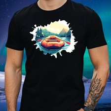T-Shirt Herren Rafting Boot Motiv Baumwolle Größe S bis 5XL