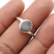 925 Silber Druzy Quarz