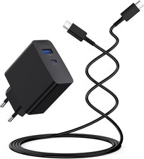65W USB C Schnell Ladegerät 2 Port für Samsung Galaxy Tab A8 A7 LTE S10 S10+ S7