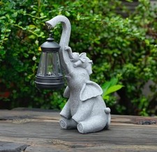 Solar Elefant Gartenfigur mit