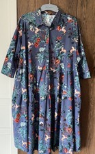 Ulla Popken Von Landen Kleid Gr.54/56 Neu Baumwolle Elasthan Taschen Hirsche