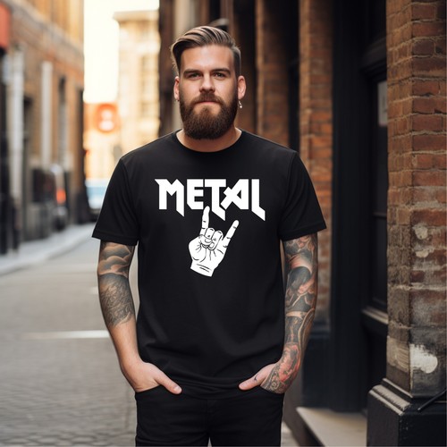 Shirt metal pommesgabel - t-shirt,