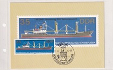 DDR 2714  MAXI CARD SCHIFF BERLIN SHIP CONTAINER HANDEL TRADE KARTE CARTE