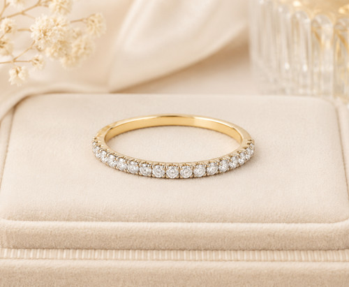 Gold halb eternity ring - kt,