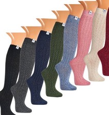 2er Packe Kniestrümpfe mit Merino Wolle Gr. 39-42 super warm und weich Auswahl