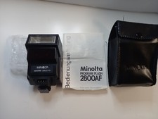 Wie neu Blitzgerät Minolta MAXXUM 2800 AF  + Tasche + Diffusor + BDA
