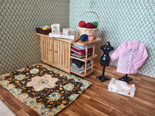 Puppenstube Kurzwarenladen Set mit Zubehör im Maßstab 12