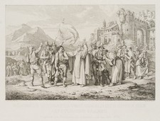 RICHTER (*1803) nach LINDAU (*1799), Römer unter päpstlichen Fahnen,  1831, Rad.