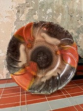 Obstschale Art Deco Strehla Bauhaus Uranglasur 1940er 30cm