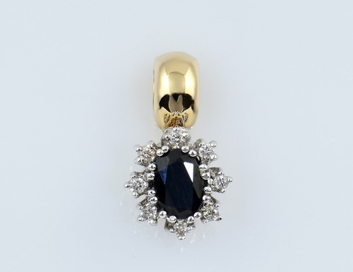 Anhänger saphir diamant - anhänger,